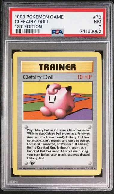 1999 Pokemon Game 1st Edition Clefairy Doll #70 card image