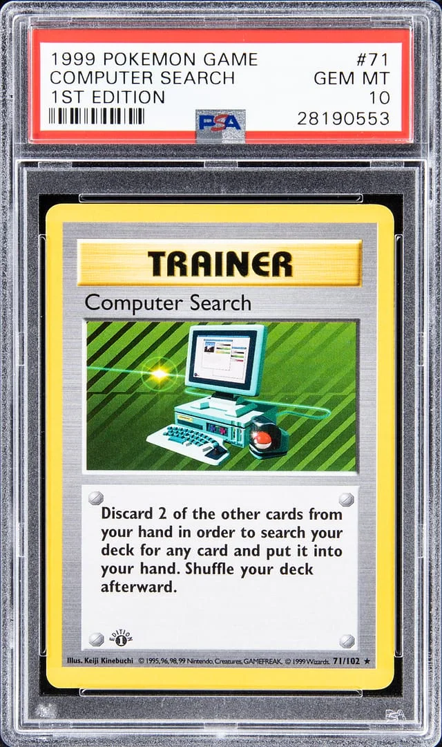 1999 Pokemon Game 1st Edition Computer Search #71 card image