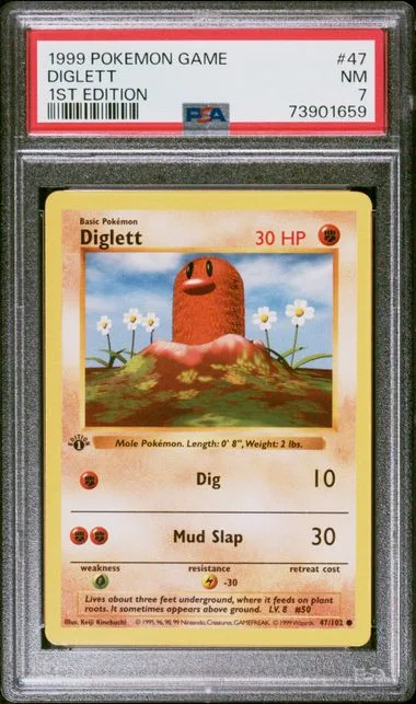 1999 Pokemon Game 1st Edition Diglett #47 card image
