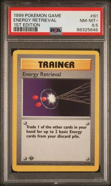 1999 Pokemon Game 1st Edition Energy Retrieval #81 card image