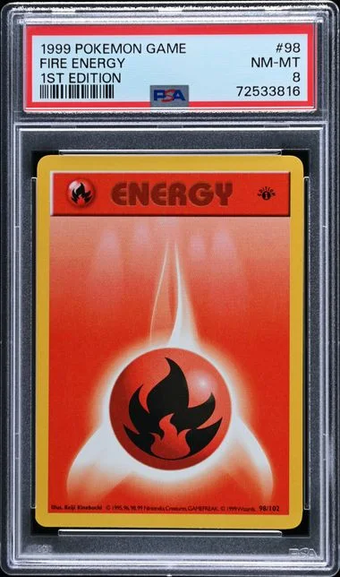 1999 Pokemon Game 1st Edition Fire Energy #98 card image