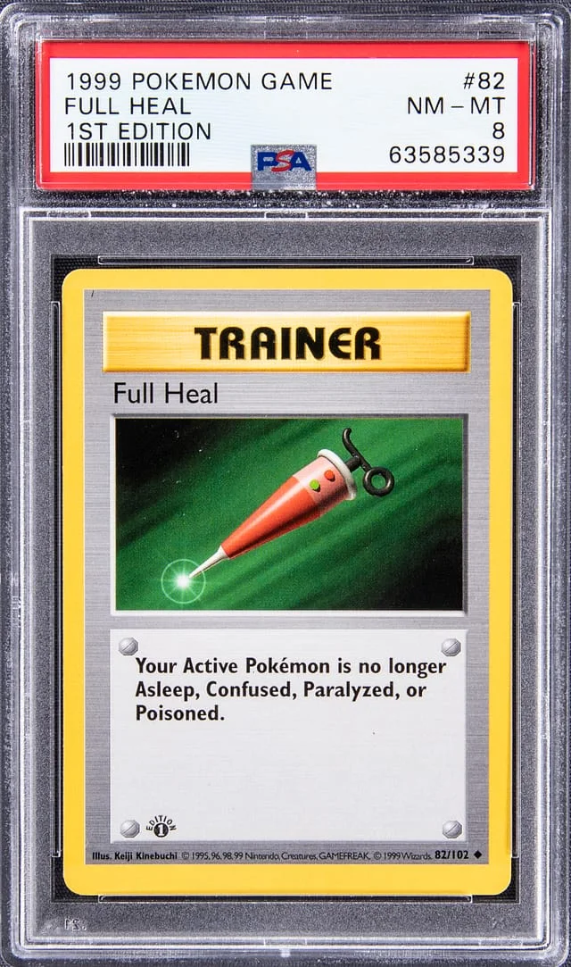 1999 Pokemon Game 1st Edition Full Heal #82 card image