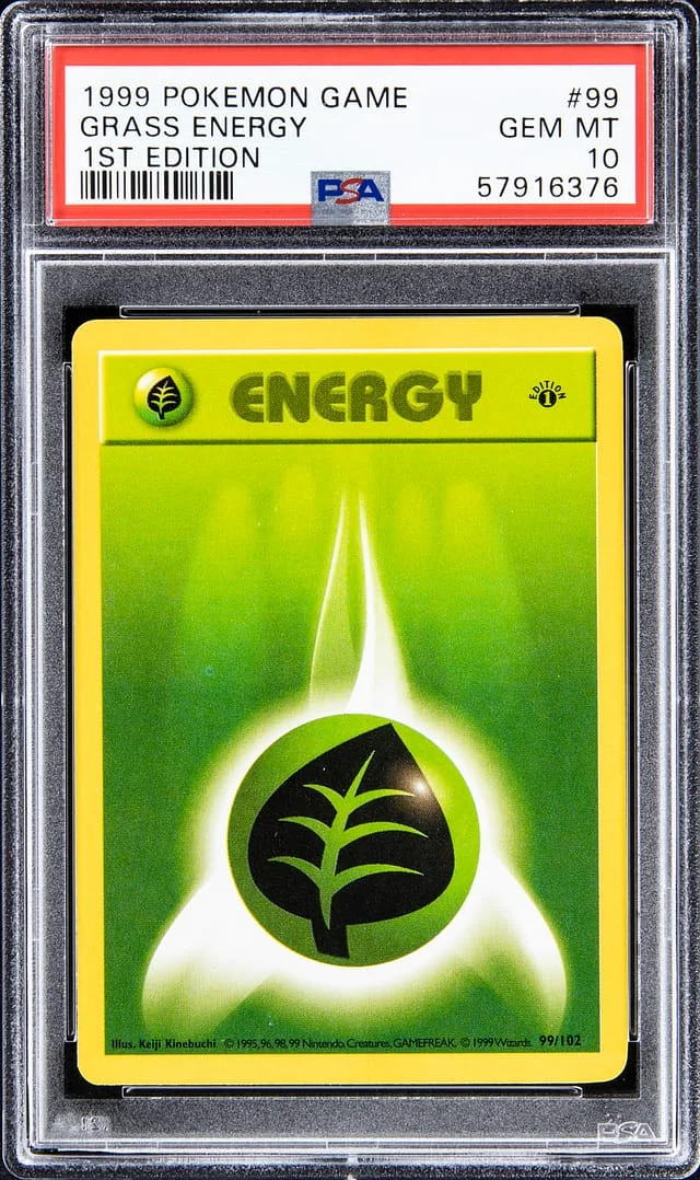 1999 Pokemon Game 1st Edition Grass Energy #99 card image