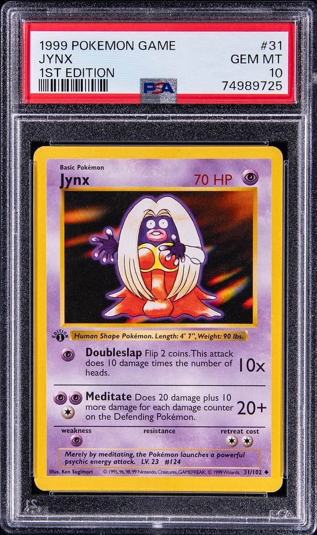1999 Pokemon Game 1st Edition Jynx #31 card image