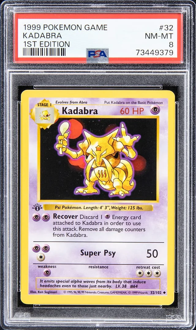 1999 Pokemon Game 1st Edition Kadabra #32 card image