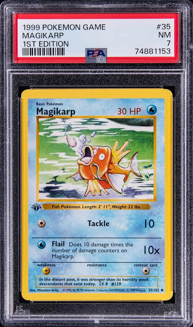 1999 Pokemon Game 1st Edition Magikarp #35 card image