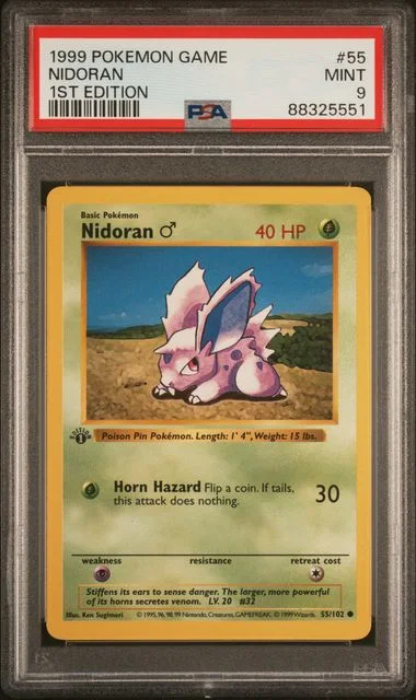 1999 Pokemon Game 1st Edition Nidoran #55 card image