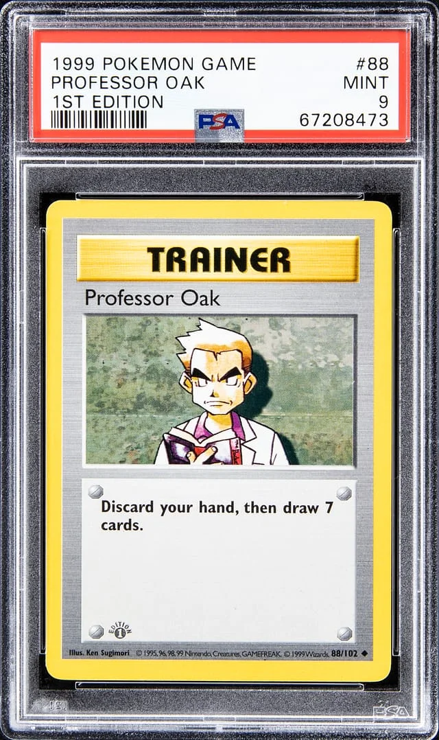 1999 Pokemon Game 1st Edition Professor Oak #88 card image