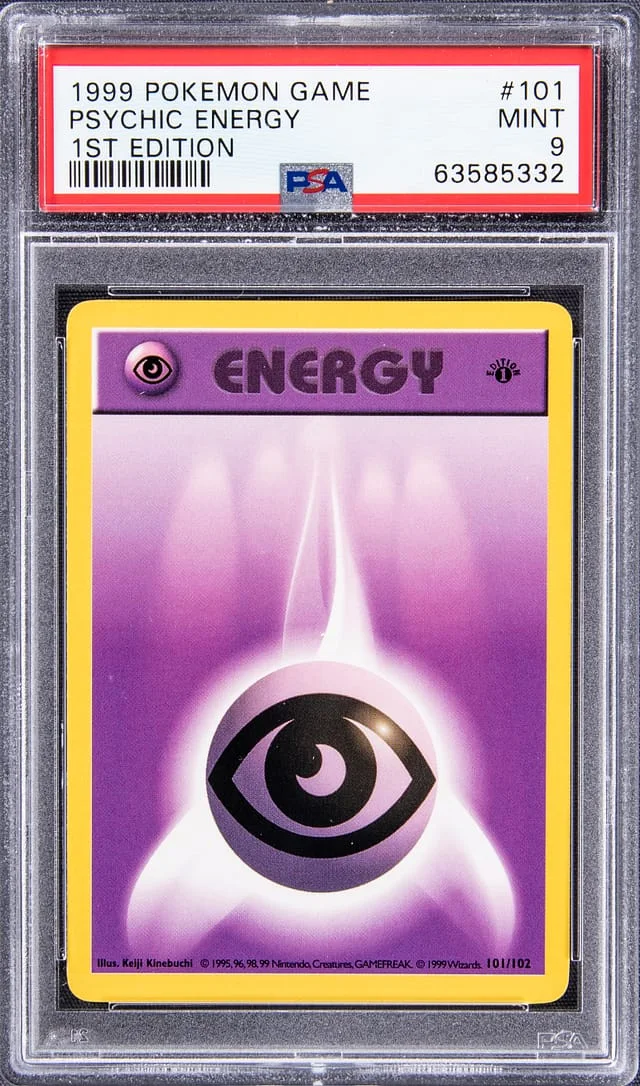 1999 Pokemon Game 1st Edition Psychic Energy #101 card image