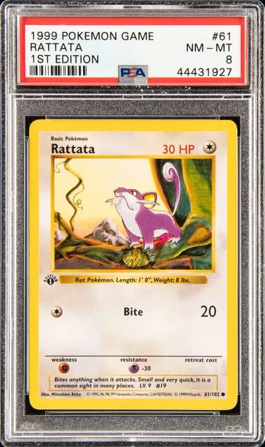 1999 Pokemon Game 1st Edition Rattata #61 card image