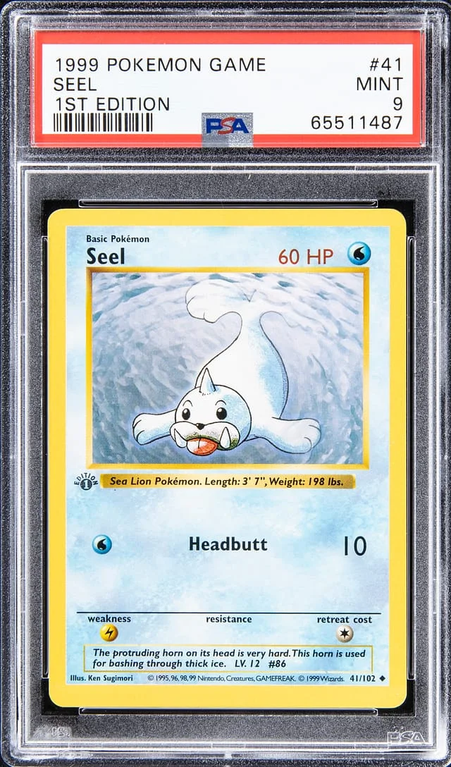 1999 Pokemon Game 1st Edition Seel #41 card image