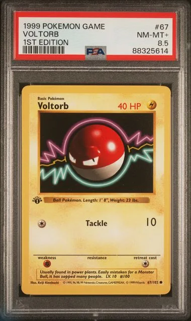 1999 Pokemon Game 1st Edition Voltorb #67 card image