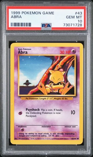 1999 Pokemon Game Abra #43 card image
