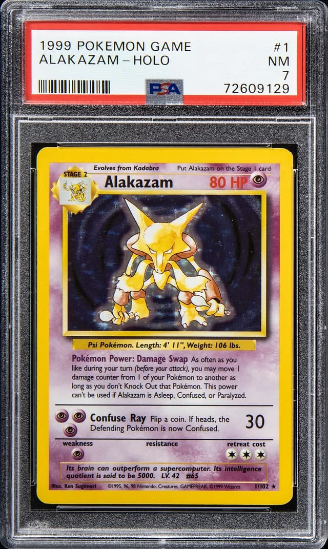 1999 Pokemon Game Alakazam #1 card image