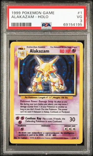 1999 Pokemon Game Alakazam-Holo #1 card image