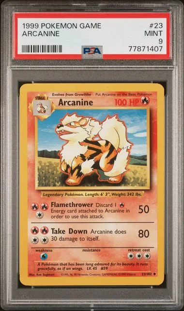 1999 Pokemon Game Arcanine #23 card image