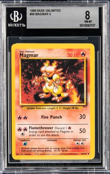 1999 Pokemon Game Base Set 1999-2000 Magmar #36 card image