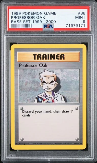 1999 Pokemon Game Base Set 1999-2000 Professor Oak #88 card image