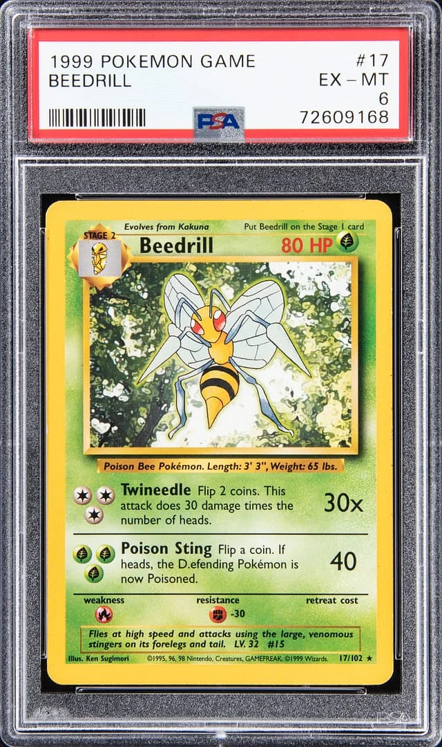 1999 Pokemon Game Beedrill #17 card image