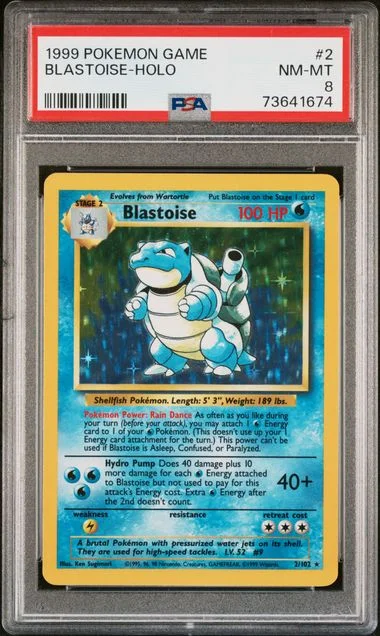 1999 Pokemon Game Blastoise-Holo #2 card image