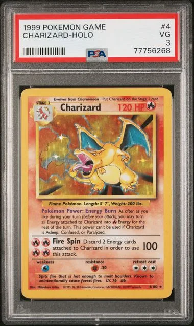 1999 Pokemon Game Charizard-Holo #4 card image