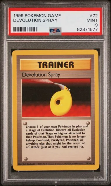 1999 Pokemon Game Devolution Spray #72 card image