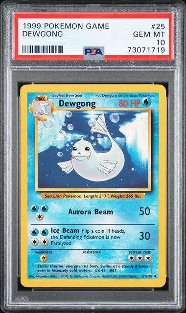 1999 Pokemon Game Dewgong #25 card image