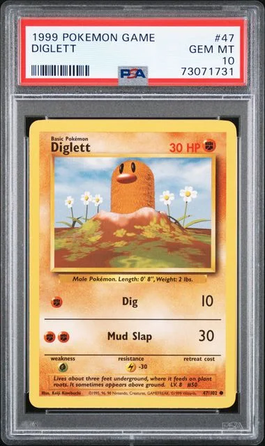 1999 Pokemon Game Diglett #47 card image