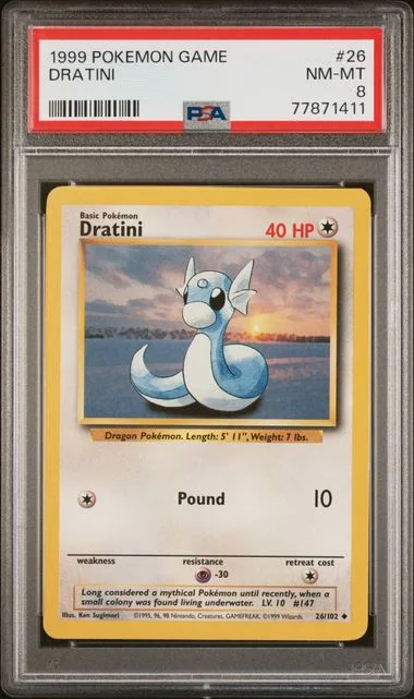 1999 Pokemon Game Dratini #26 card image