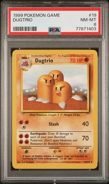 1999 Pokemon Game Dugtrio #19 card image