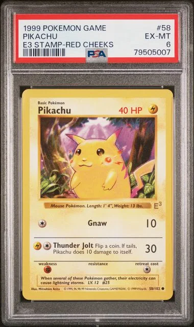 1999 Pokemon Game E3 Stamp-Red Cheeks Pikachu #58 card image