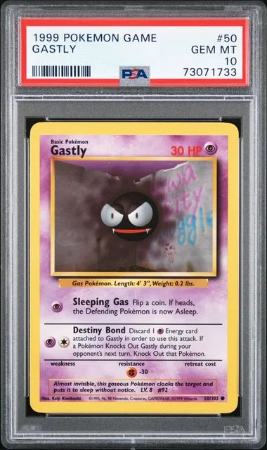 1999 Pokemon Game Gastly #50 card image