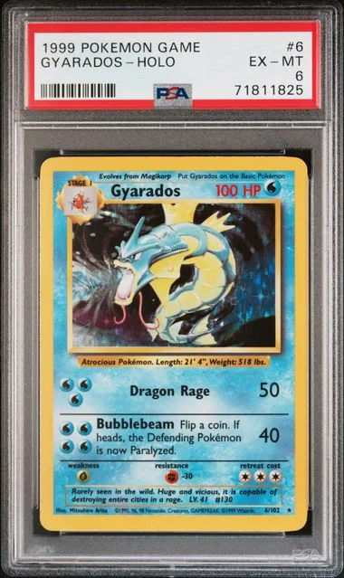 1999 Pokemon Game Gyarados-Holo #6 card image