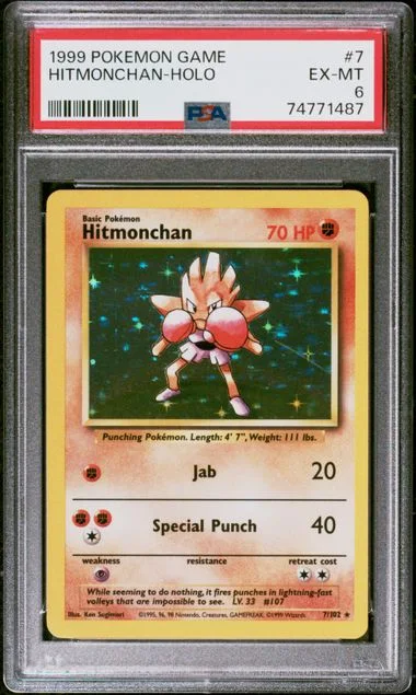 1999 Pokemon Game Hitmonchan-Holo #7 card image