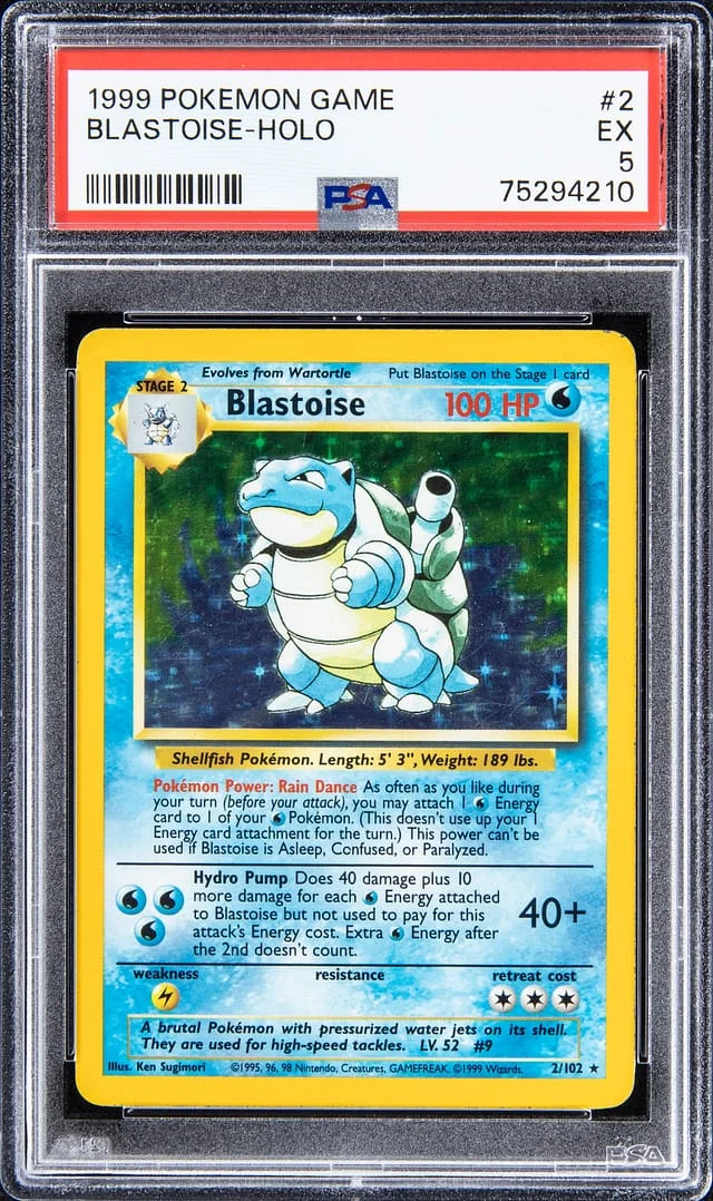 1999 Pokemon Game Holo Blastoise #2 card image
