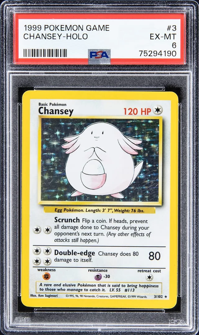1999 Pokemon Game Holo Chansey #3 card image