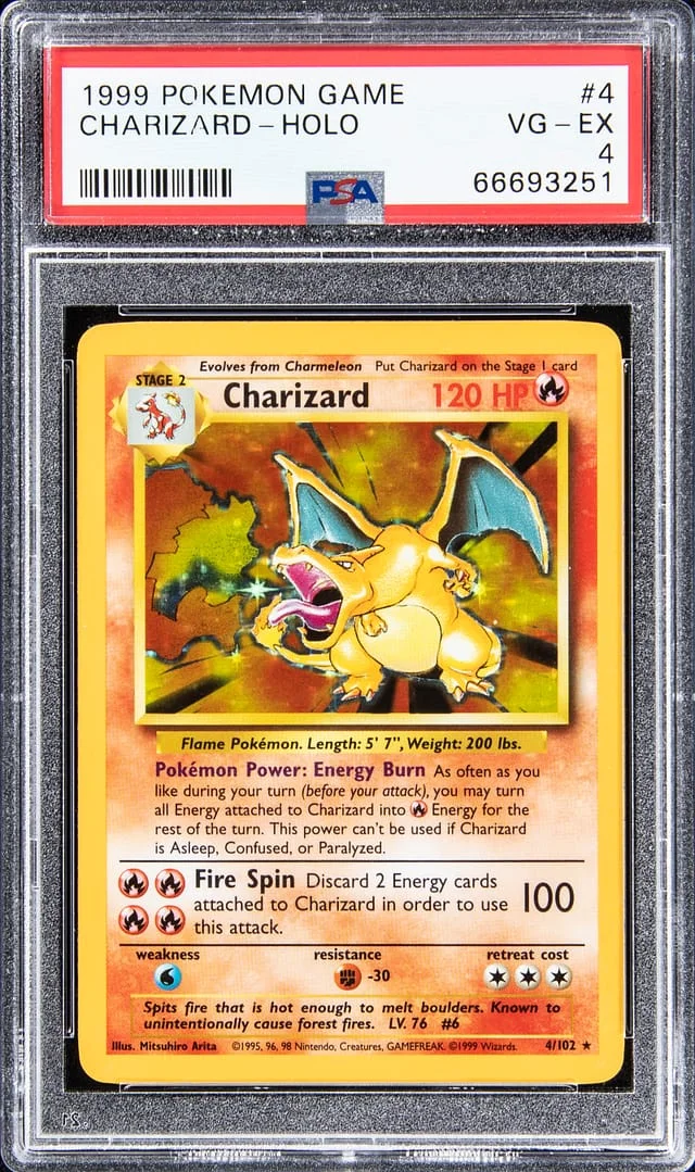 1999 Pokemon Game Holo Charizard #4 card image