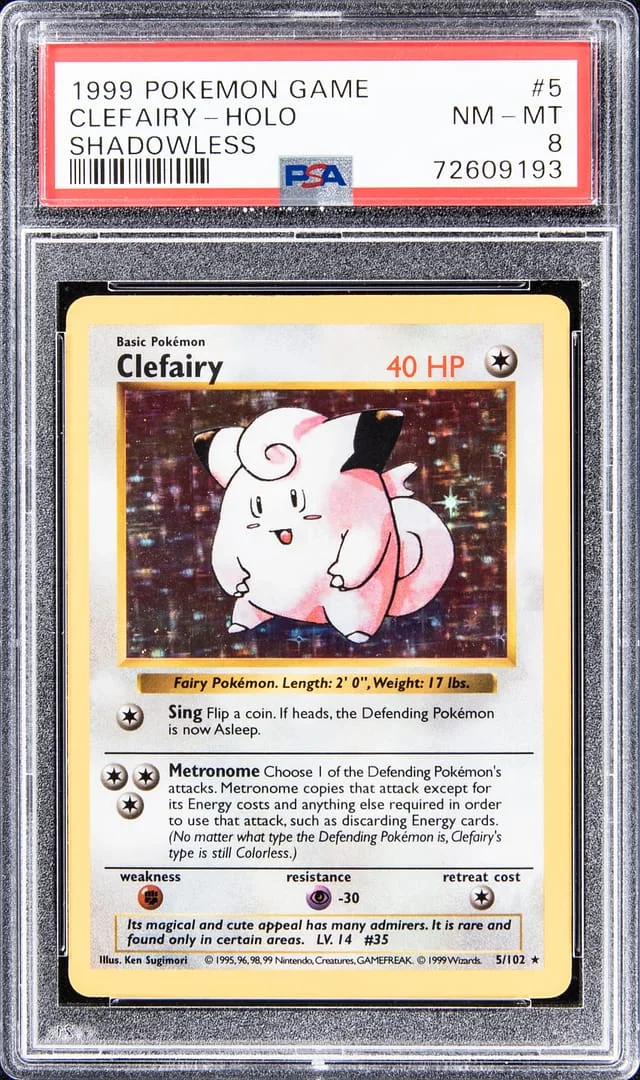 1999 Pokemon Game Holo - Shadowless Clefairy #5 card image