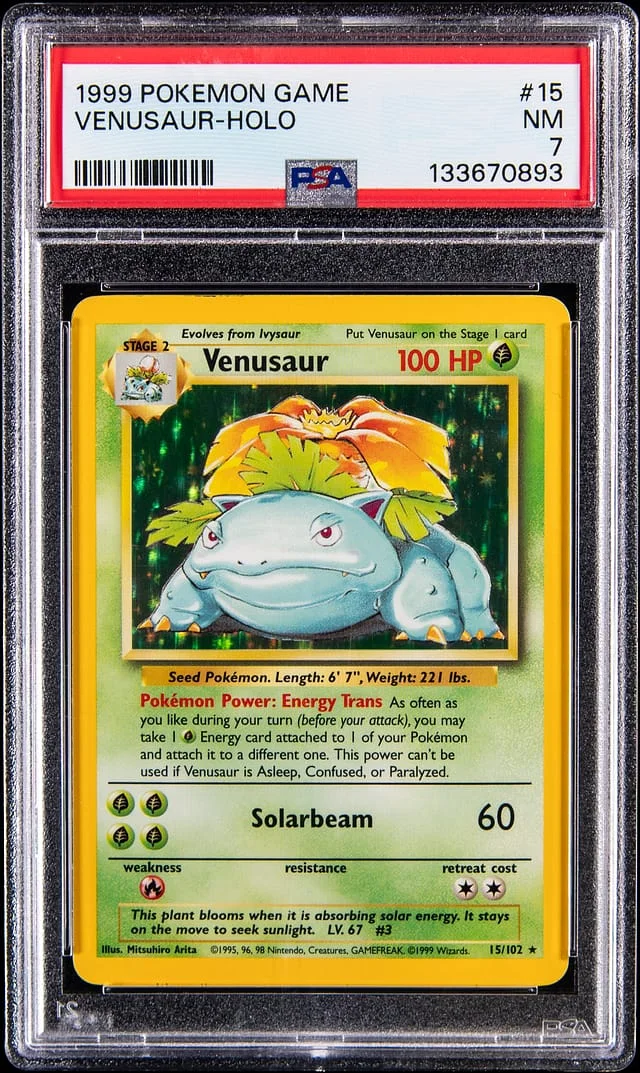 1999 Pokemon Game Holo Venusaur #15 card image