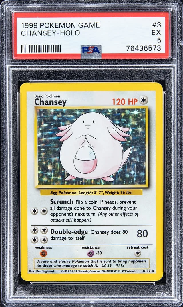 1999 Pokemon Game Holofoil Chansey #3 card image