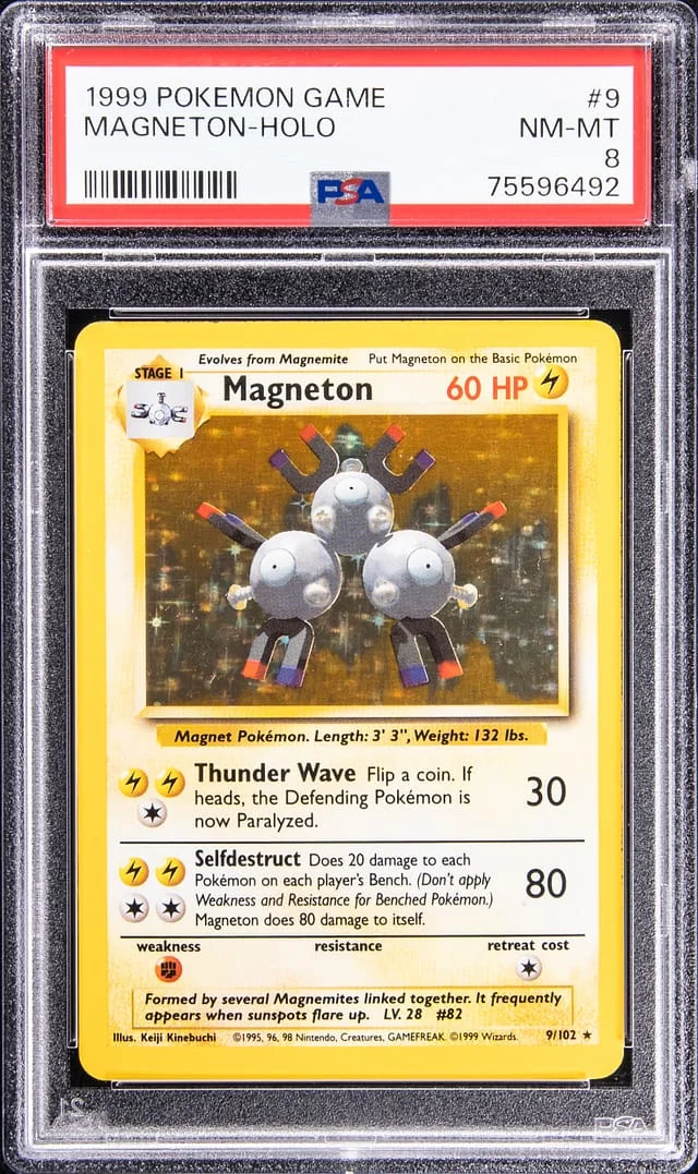 1999 Pokemon Game Holofoil Magneton #9 card image