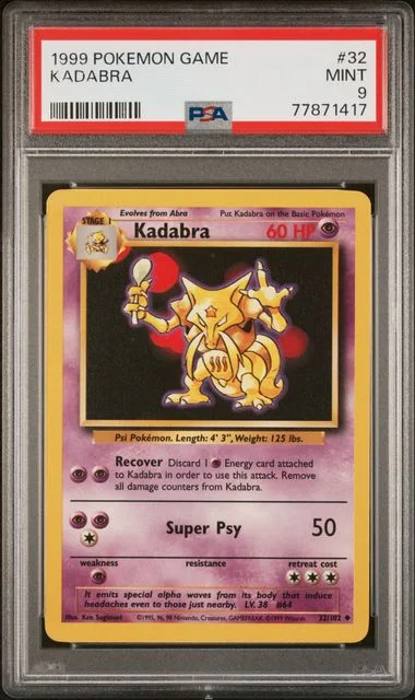 1999 Pokemon Game Kadabra #32 card image