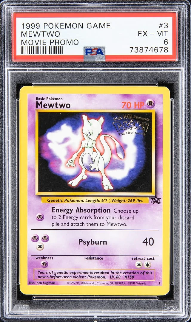 1999 Pokemon Game Movie Promo Mewtwo #3 card image