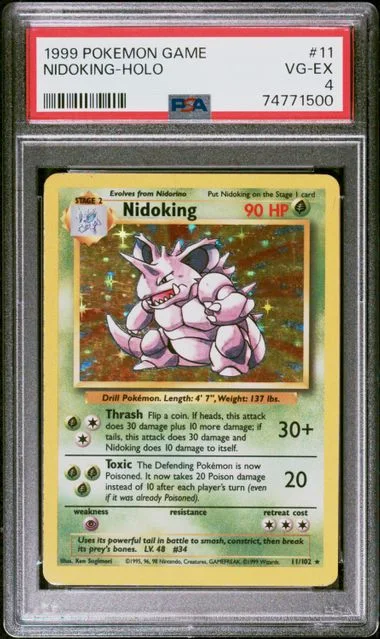 1999 Pokemon Game Nidoking-Holo #11 card image