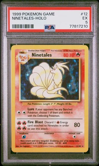 1999 Pokemon Game Ninetales-Holo #12 card image