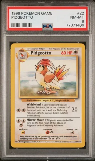 1999 Pokemon Game Pidgeotto #22 card image