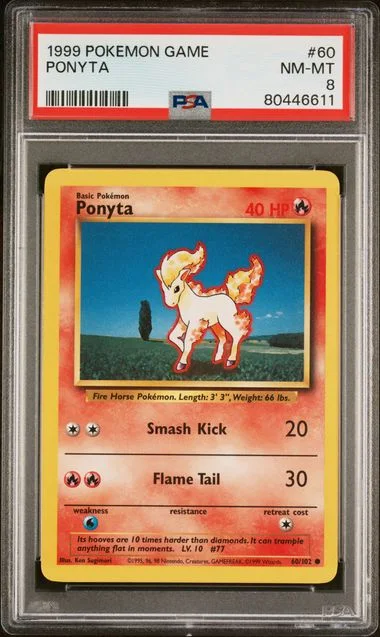 1999 Pokemon Game Ponyta #60 card image
