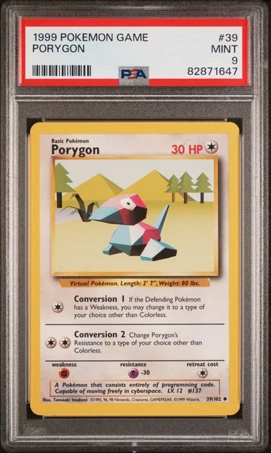 1999 Pokemon Game Porygon #39 card image