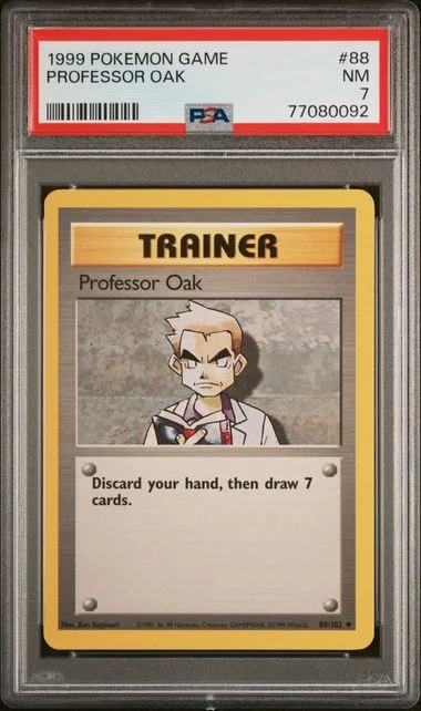 1999 Pokemon Game Professor Oak #88 card image