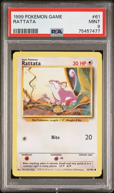 1999 Pokemon Game Rattata #61 card image